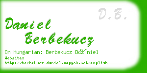 daniel berbekucz business card